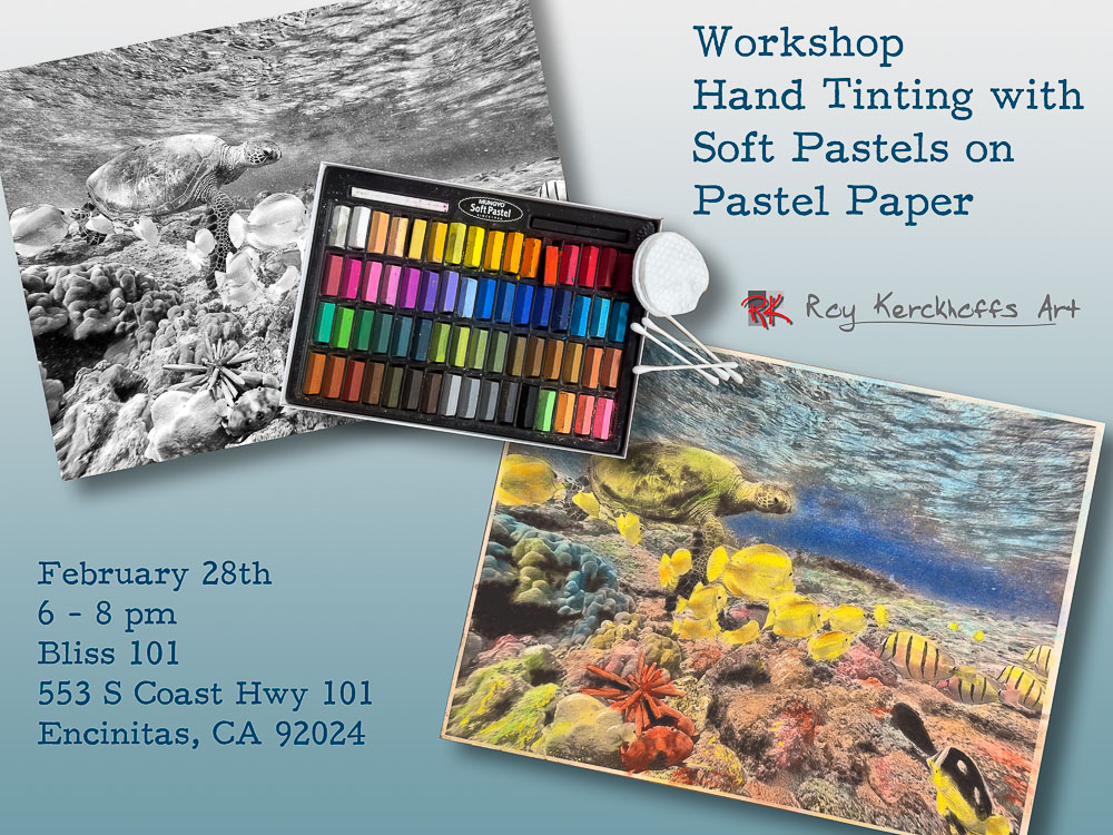 bliss 101 hand tinting with pastels workshop announcement