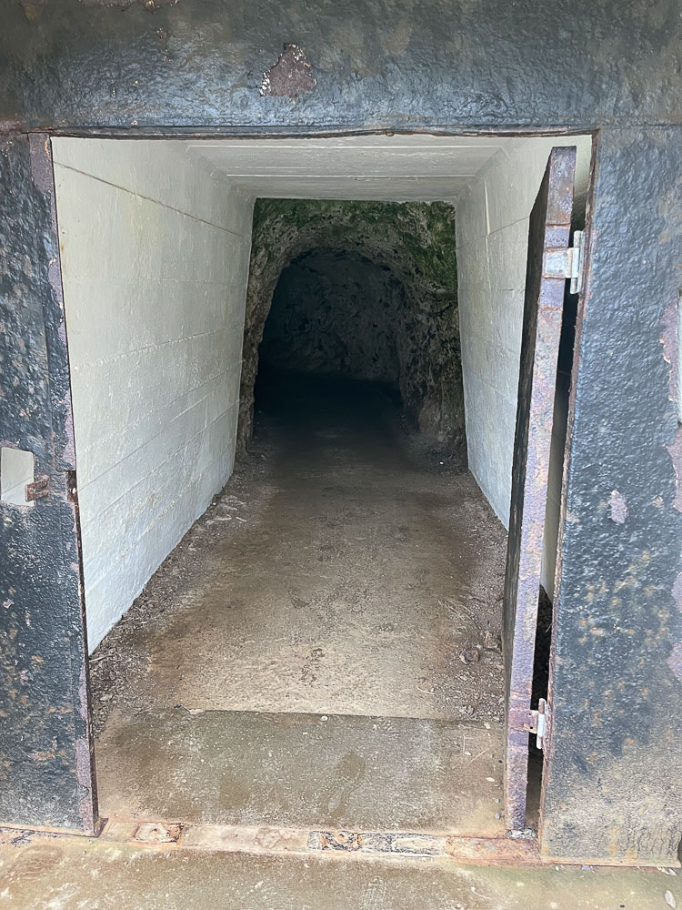 open door to tunnel that leads to Point Bonita lighthouse